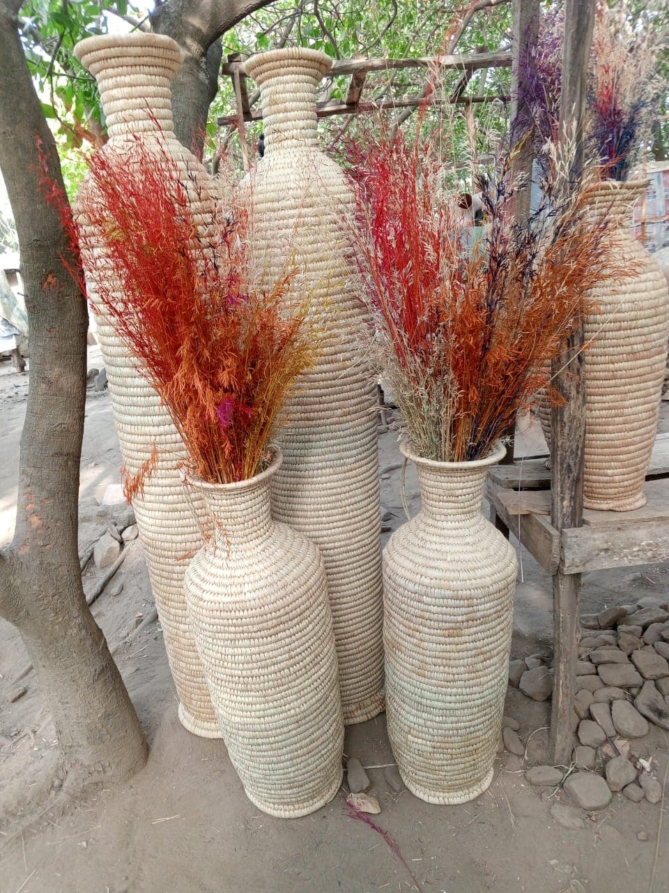 Rafia flowers  – Big sizes 