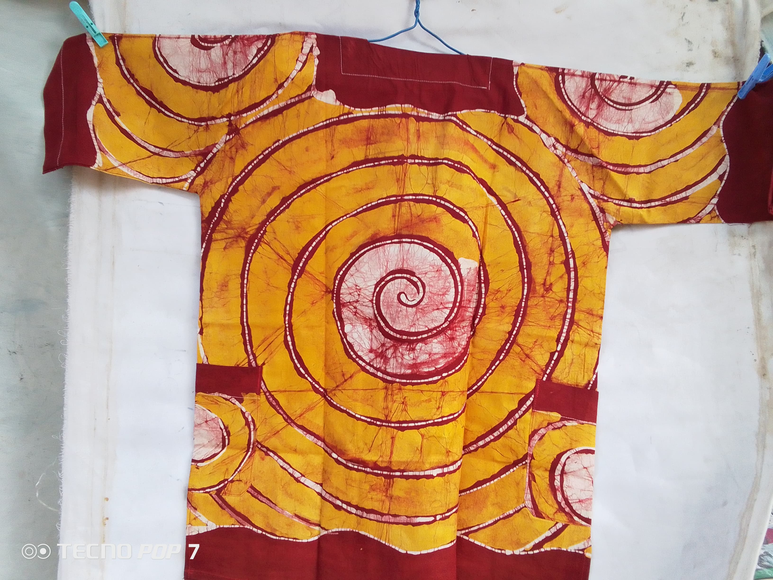 Batik shirt – Yellow & red colour 