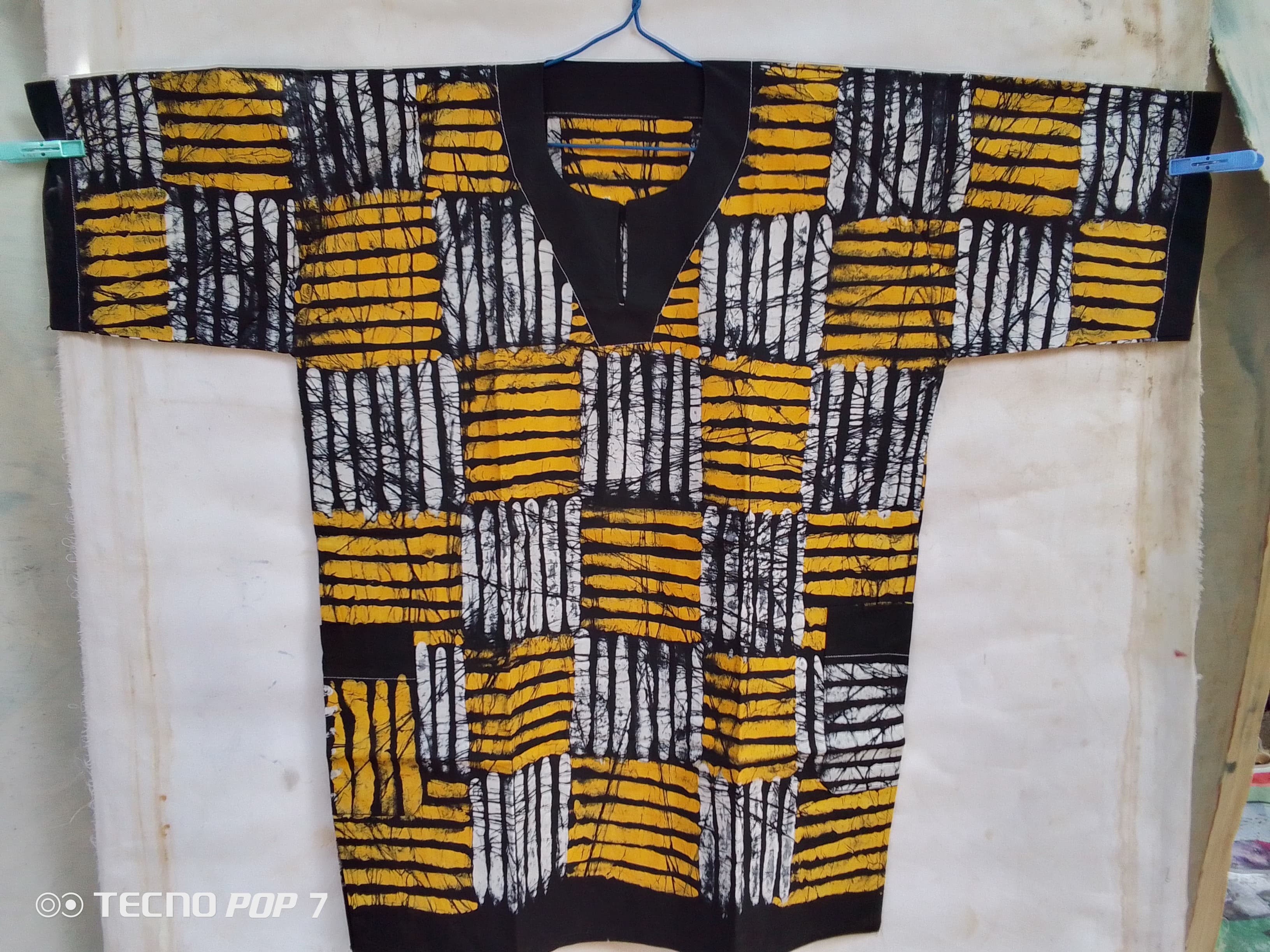Batik shirt – Yellow & black 