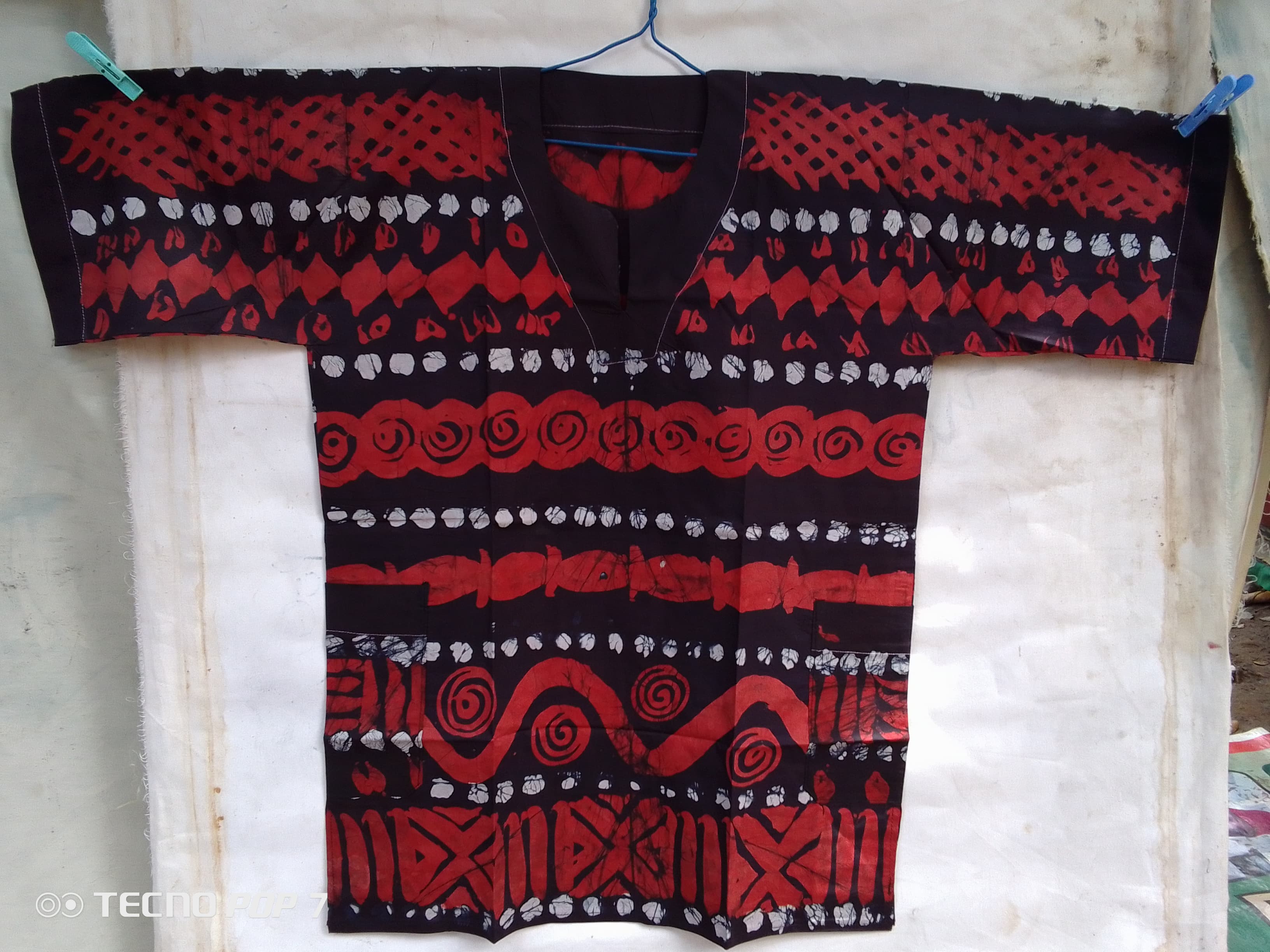 Batik shirt  – Red & purple 