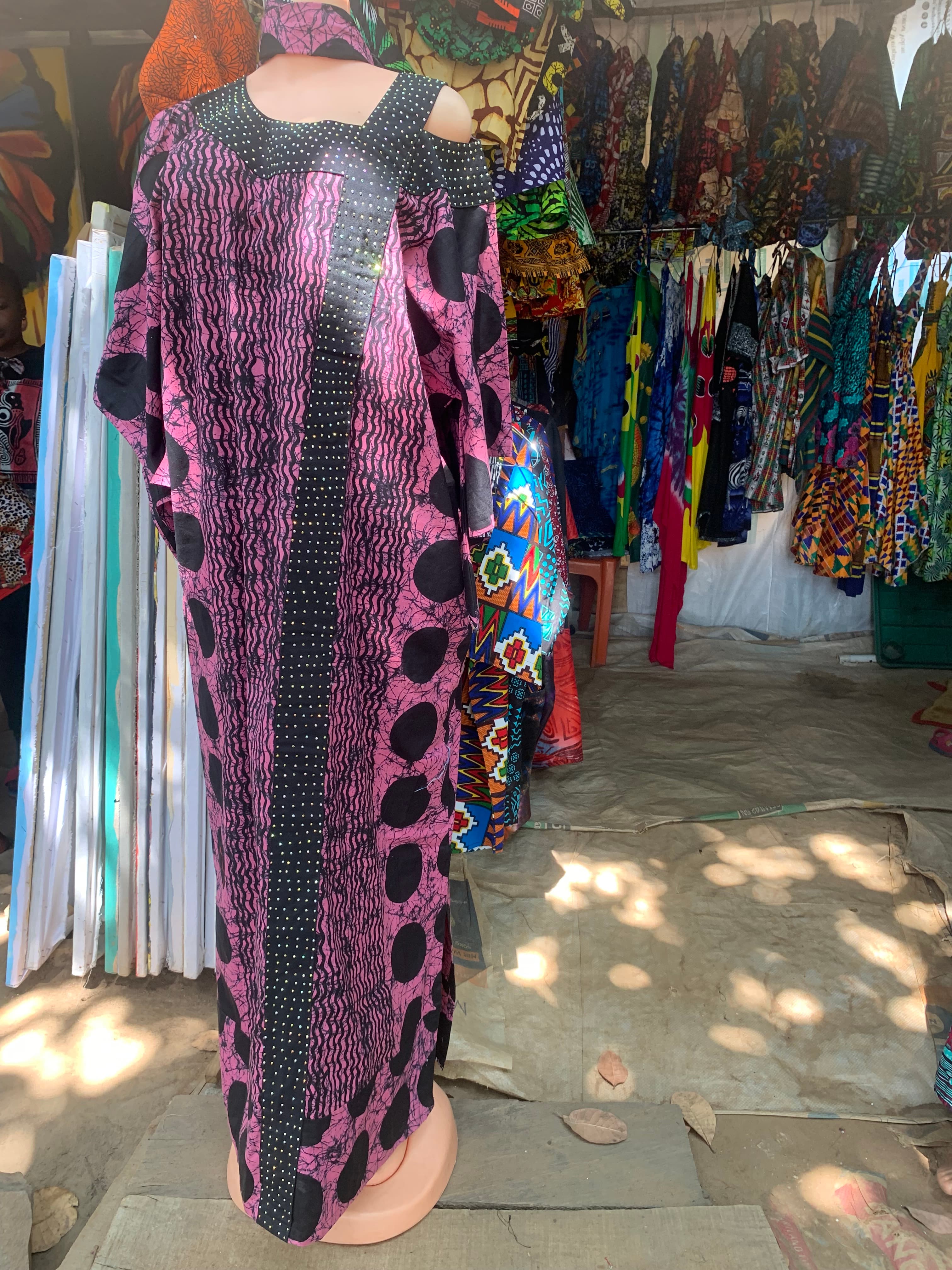 Free gown  – Purple and black free sized gown 