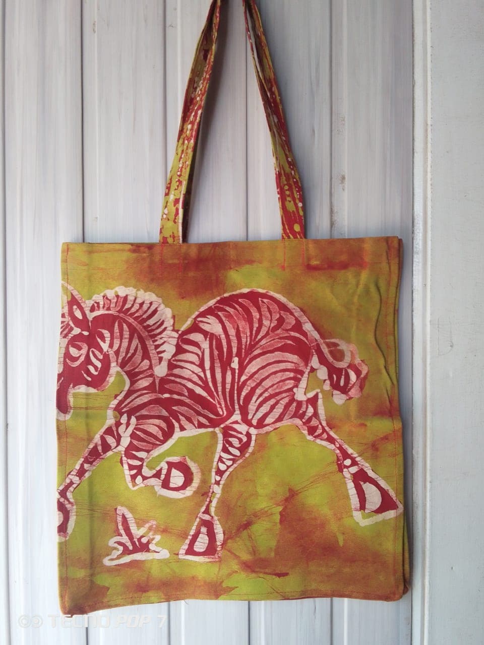 Tote bag with zebra print – Black and white tote bag with zebra pattern