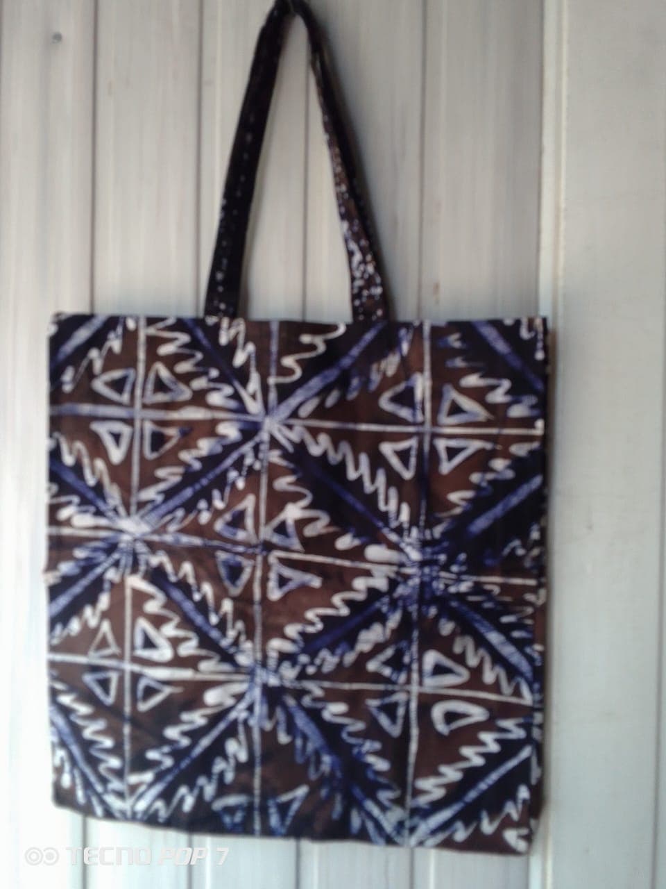 Dark Mosaic tote bag – Brown and purple mosaic tote bag